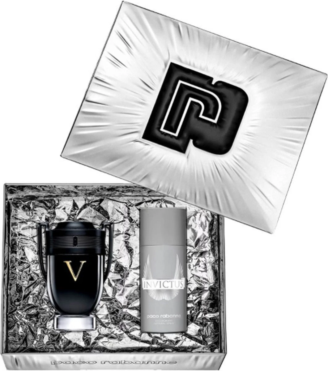 Paco Rabanne Invictus Victory Giftset -100 Ml Eau De Parfum Spray + 150 Ml Deodorant Spray - Cadeauset Voor Heren 1 Paco Rabanne Invictus Victory Giftset -100 Ml Eau De Parfum Spray + 150 Ml Deodorant Spray - Cadeauset Voor Heren