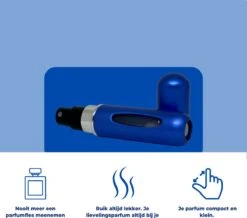 Cetins - Parfum Verstuiver Navulbaar - Mini Parfum Flesje - Reisflesje – Matt Blauw 12 Cetins - Parfum Verstuiver Navulbaar - Mini Parfum Flesje - Reisflesje – Matt Blauw -Damesparfum Winkel 1200x1058 1