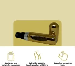 Cetins - Parfum Verstuiver Navulbaar - Mini Parfum Flesje - Reisflesje – Goud -Damesparfum Winkel 1200x1058 3