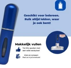 Cetins - Parfum Verstuiver Navulbaar - Mini Parfum Flesje - Reisflesje – Matt Blauw 11 Cetins - Parfum Verstuiver Navulbaar - Mini Parfum Flesje - Reisflesje – Matt Blauw -Damesparfum Winkel 1200x1146 1