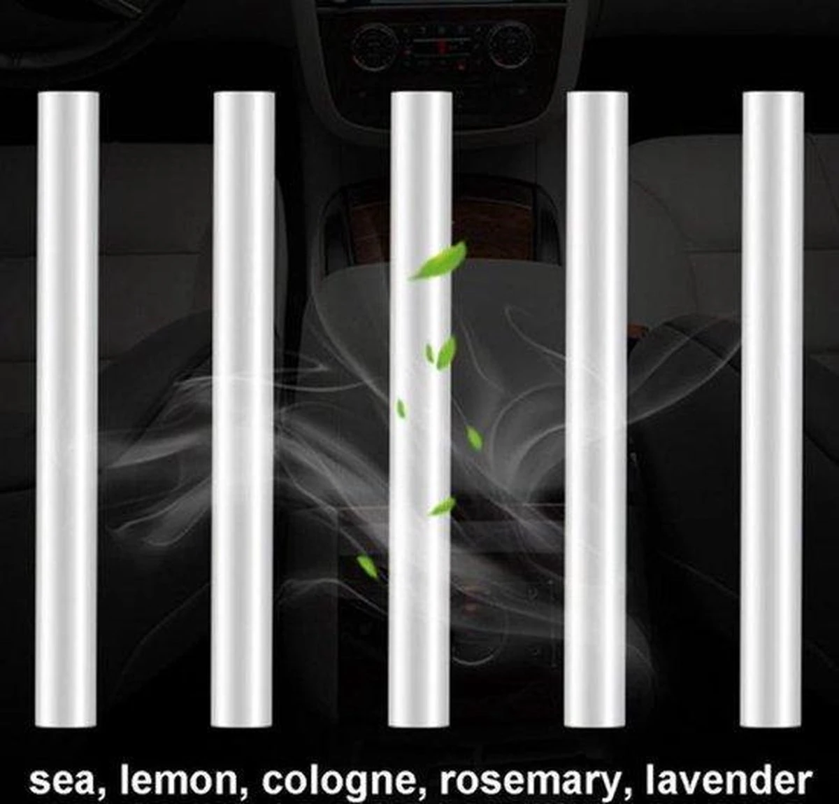 Autoparfum - Luchtverfrisser Auto - Inclusief 5 Geuren - Luxe Design - ZWART - Hervulbaar - Fris 2 Autoparfum - Luchtverfrisser Auto - Inclusief 5 Geuren - Luxe Design - ZWART - Hervulbaar - Fris - Afbeelding 2