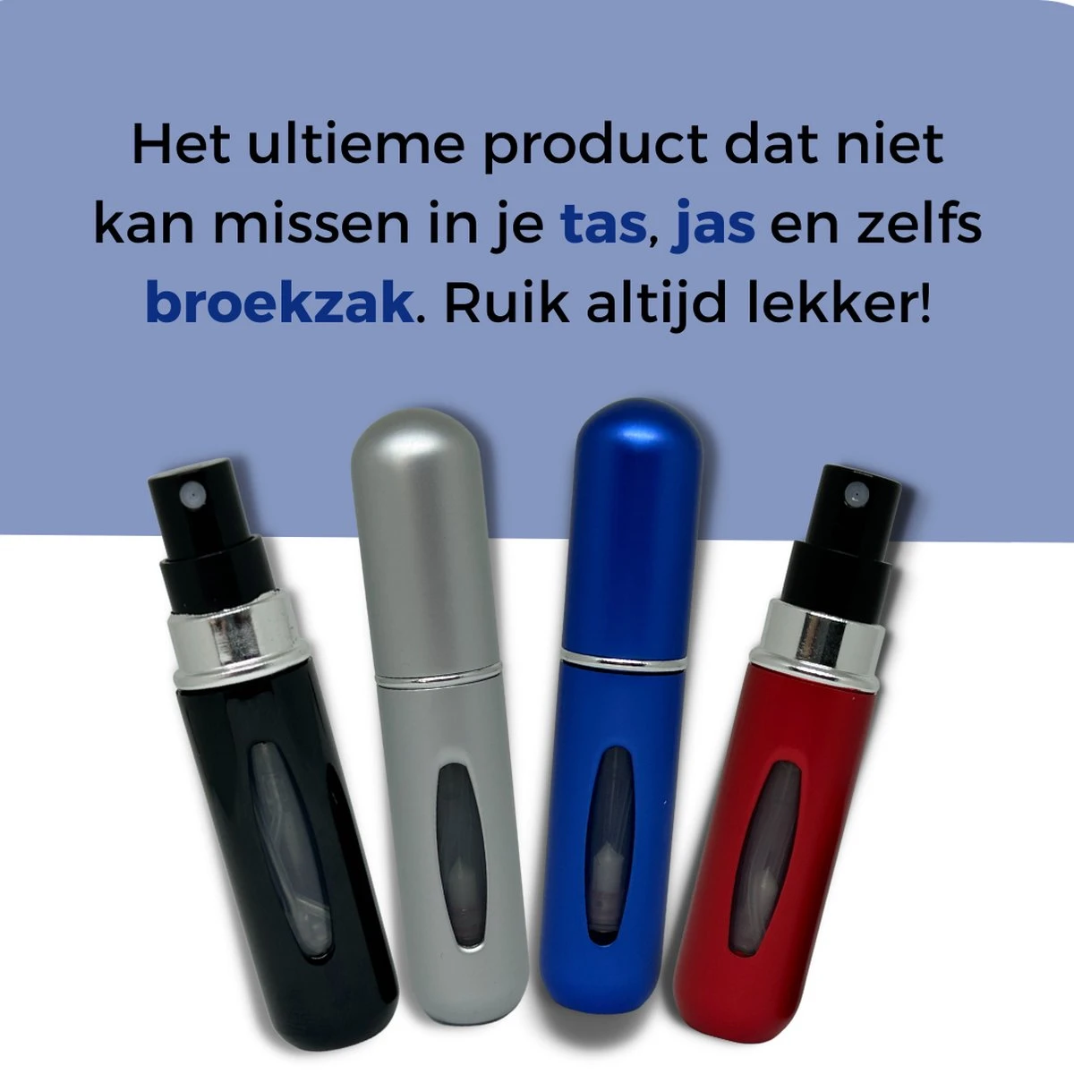 Cetins - Parfum Verstuiver Navulbaar - Mini Parfum Flesje - Reisflesje – Matt Blauw 3 Cetins - Parfum Verstuiver Navulbaar - Mini Parfum Flesje - Reisflesje – Matt Blauw - Afbeelding 3