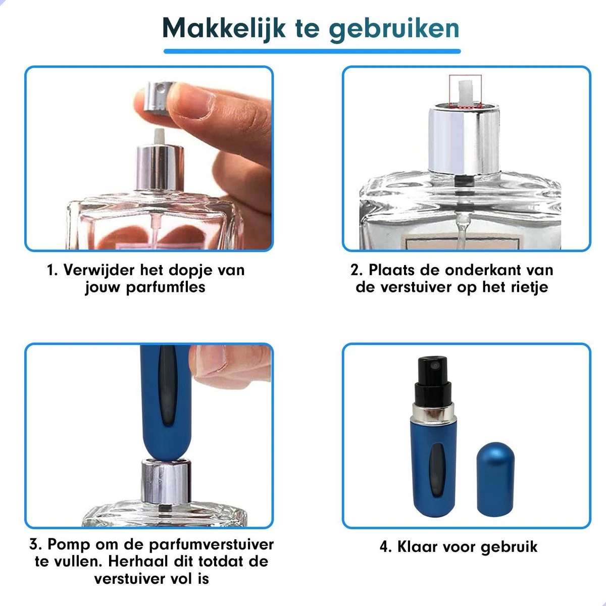MaxedMore Navulbare Parfumverstuiver 5ml Blauw - 65 Keer Spraybare Parfum Verstuiver - Hervulbaar Tasverstuiver Voor Parfum - Meeneem Mini Geur Flesje Voor Op Reis - Lipstick Formaat Navulbaar Parfumflesje 5 MaxedMore Navulbare Parfumverstuiver 5ml Blauw - 65 Keer Spraybare Parfum Verstuiver - Hervulbaar Tasverstuiver Voor Parfum - Meeneem Mini Geur Flesje Voor Op Reis - Lipstick Formaat Navulbaar Parfumflesje - Afbeelding 5