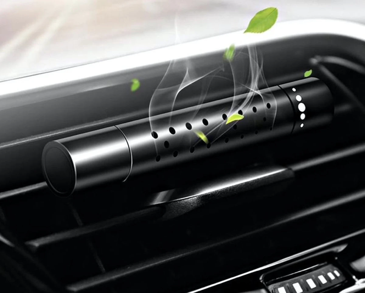 Luxe Auto Luchtverfrisser - 3 Aroma Geuren - Auto Verfrisser - Auto Luchtje - Zwart 2 Luxe Auto Luchtverfrisser - 3 Aroma Geuren - Auto Verfrisser - Auto Luchtje - Zwart - Afbeelding 2