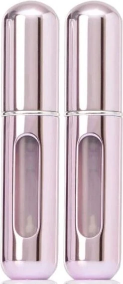 Lotis - Parfumverstuivers - Flesje Navulbaar - Metallic Roze 2-Pack