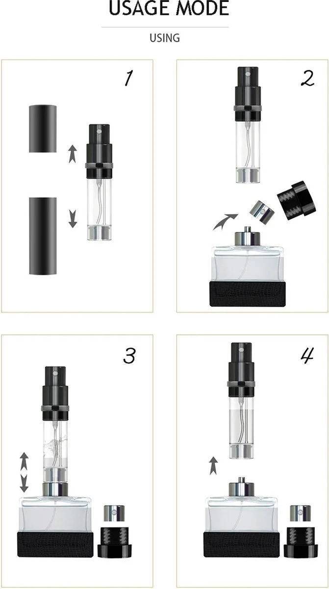 Hervulbare Parfumverstuiver-5ml-Mini Parfumverstuiver-Kleine Spuitfles Voor Parfum-Lege Parfumflesje Voor Op Reis Glasspray Draagbaar Parfumpakket Met Lederen Hoes - Mandarijn Groen 5 Hervulbare Parfumverstuiver-5ml-Mini Parfumverstuiver-Kleine Spuitfles Voor Parfum-Lege Parfumflesje Voor Op Reis Glasspray Draagbaar Parfumpakket Met Lederen Hoes - Mandarijn Groen - Afbeelding 5