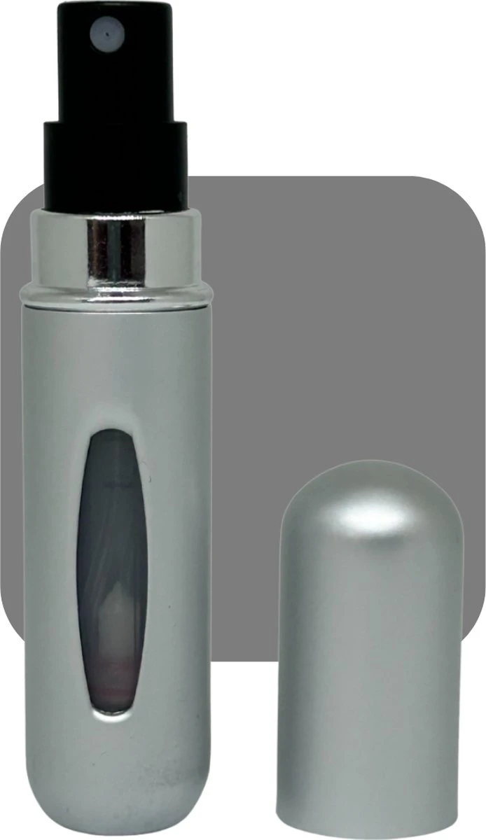 Cetins - Parfum Verstuiver Navulbaar - Mini Parfum Flesje - Reisflesje – Matt Grijs - 1 Cetins - Parfum Verstuiver Navulbaar - Mini Parfum Flesje - Reisflesje – Matt Grijs -